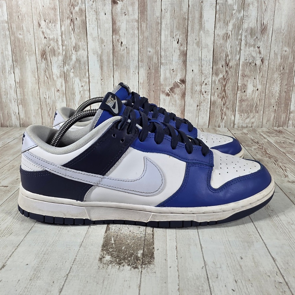 Nike Dunk Low Retro Deep Royal Blue White Midnight Navy FQ8826-100 Mens Size 10‎